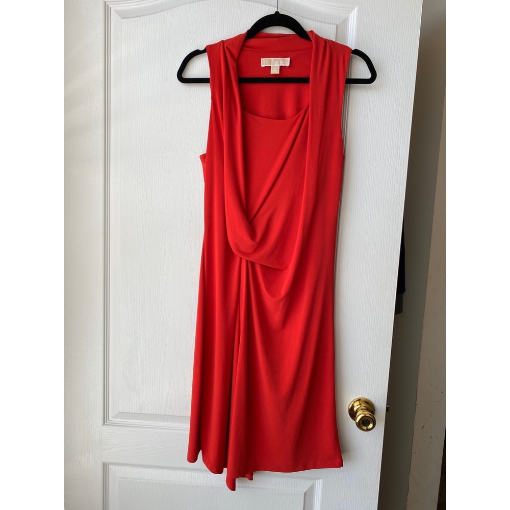 Red Asymmetrical Sleeveless Dress